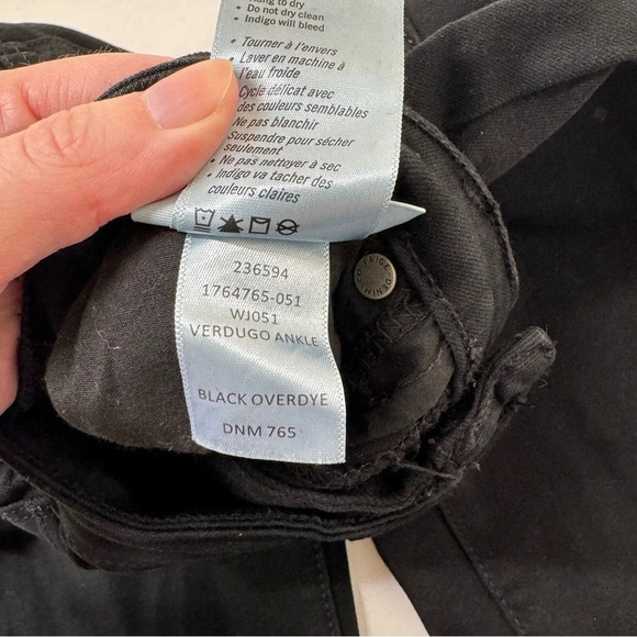 Paige Black Overdye Verdugo Ankle Skinny Jeans Size 25 - Picture 7 of 12